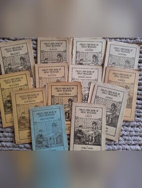 Vintage Book Set - Assorted Tan & Blue Covers